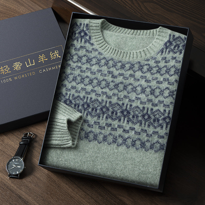 Jacquard Cashmere Sweater