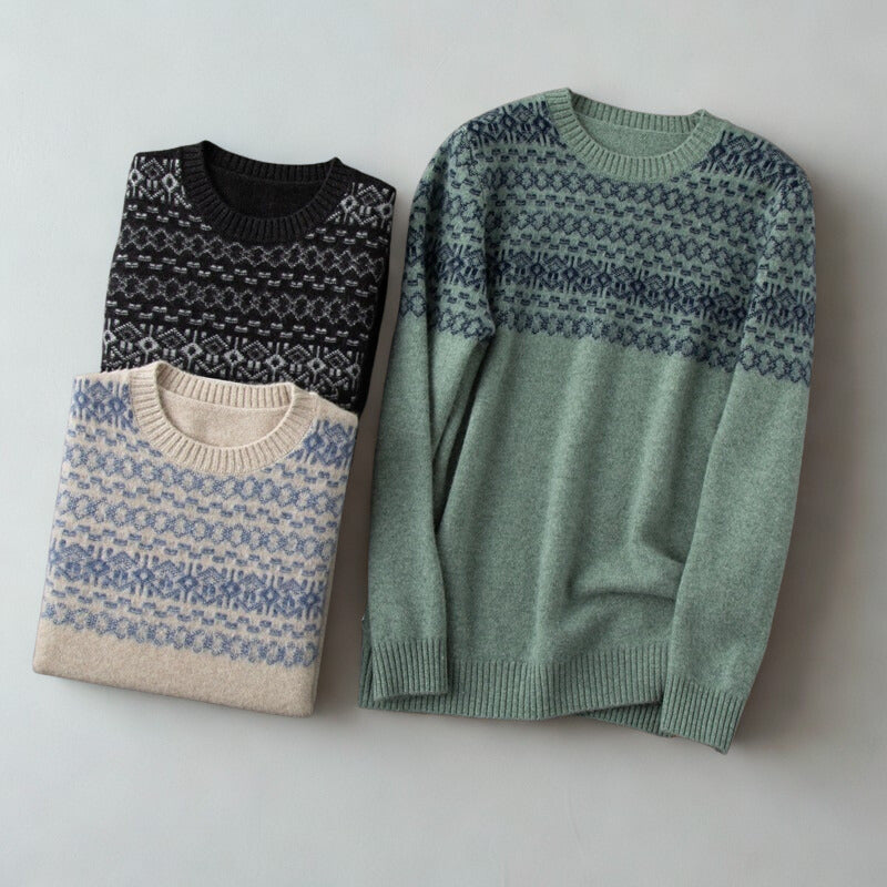 Jacquard Cashmere Sweater